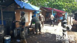 PKL Palabuhanratu ditertibkan petugas. l sukabumiheadline.com