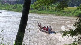 Pencarian korban terseret Sungai Cimandiri. l Istimewa