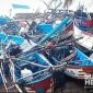Perahu nelayan Minajaya Sukabumi hancur. l Istimewa