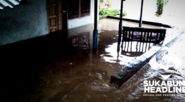 Banjir akibat luapan Sungai Cicatih. l sukabumiheadline.com