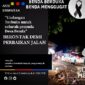 Seruan aksi protes jalan rusak warga Benda, Kecamatan Cicurug. l Istimewa