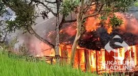 Rumah terbakar di Waluran. l Istimewa