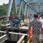 Warga hentikan perbaikan Jembatan Bagbagan. l sukabumiheadline.com
