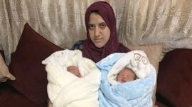 Rasmeya Hmeid dan bayi kembarnya. l Istimewa
