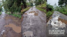 Jalan rusak di Kota Sukabumi. l Istimewa