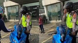 Motor baru ditilang di halaman dealer. l Istimewa 