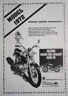 Iklan sepeda motor Suzuki. l Istimewa 