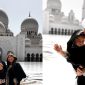 Marc Klok bersama istri dan anaknya di Masjid Agung Sheikh Zayed di Kota Abu Dhabi. l @markloc