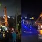 Proses evakuasi truk kapur di Cibadak. l Istimewa