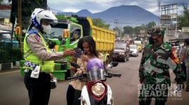 Razia kendaraan oleh polisi dan TNI. l Humas Polres Sukabumi Kota