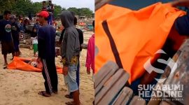 Penemuan mayat di Ujunggenteng. l Istimewa