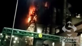 Kebakaran di kawasan pabrik semen SCG. l Istimewa 