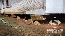 Rumah nyaris ambruk di Gegerbitung. l Istimewa 