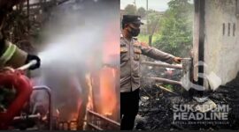 Kios BBM terbakar di Sriwidari Sukabumi. l Istimewa