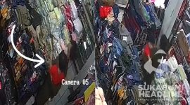 Wanita terduga pencuri HP di sebuah toko busana di Cibadak. l Istimewa