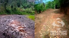 Jalan rusak di Lengkong, Sukabumi. l Milawati