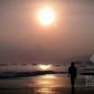 Sunset di Pantai Cibangban. l Pantai Wisata Karang Haji