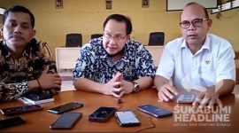 Konferensi pers Bakhor DPRD Kabupaten Sukabumi. l Istimewa