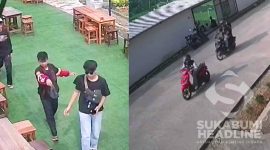 Pemuda terciduk maling helm di Cibadak. l Istimewa 