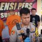 Kapolres Sukabumi AKBP Dedy Darmawansyah saat konferensi pers. l Istimewa 