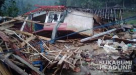 Rumah hancur akibat puting beliung di Gegerbitung Sukabumi. l Istimewa 