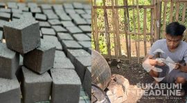 Jimi Ajimah dan produk arang briket batok kelapa. l Jimi Ajimah 