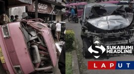 Expander tabrak angkot di Sukaraja, Kabupaten Sukabumi. l Istimewa 