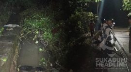 Longsor tebing jalan di Bojonggenteng. l Fadhilah 