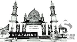 Arsir Masjid Agung Kota Sukabumi karya Ana Mulyana. l Dok. Pribadi