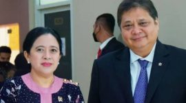 Puan Maharani (kiri) dan AIrlangga Hartarto (kanan)