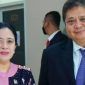 Puan Maharani (kiri) dan AIrlangga Hartarto (kanan)
