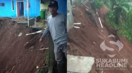 Tanah longsor di Sundawenang, Parungkuda. l Agus Salim