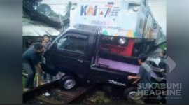 KA Pangrango Tabrak pickup di Cibadak. l Istimewa