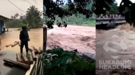 Sungai Cibareno meluap, banjir menerjang wilayah Kabupaten Sukabumi dan Banten. l Istimewa
