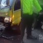 Truk boks dan pickup tabrakan di Cibadak. l M. Yanuar Fajar