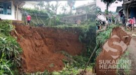 Tebing longsor di Kecamatan Kadudampit. l Ujang Yusman