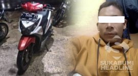 Sepeda motor hilang dan terduga pelaku, Nendi Suhendi. l Istimewa