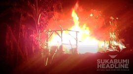 Rumah milik Nunung Heri warga Bantargadung terbakar. l Istimewa