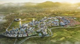 Desain kawasan Ibu Kota Baru Jawa Barat menyatu dengan Stasiun KCJB. l Istimewa
