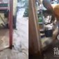Rumah dan warung milik warga terdampak luapan Sungai Cibeber Cicurug. l Istimewa