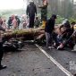 Evakuasi korban tertimpa pohon di Cikidang, Kabupaten Sukabumi. l Reki Gemaramadhan
