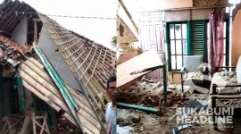 Rumah rusak di Kadudampit terdampak gempa bumi Cianjur. l Ujang Yusman