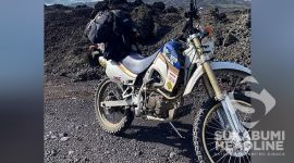 Sepeda motor Kawasaki KLX milik warga Cisaat digondol maling. l Istimewa