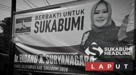 Spanduk Balonbup Sukabumi Endang Kusumawaty. l Istimewa
