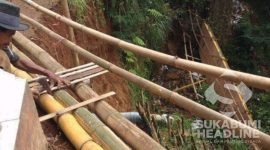 Tebing longsor di Kecamatan Kadudampit. l Ujang Yusman