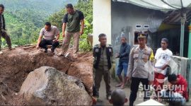 Lokasi warga tewas tertimpa batu di Simpenan Sukabumi. l Istimewa