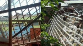 Atap bangunan SDN Cicewol di Sukabumi ambruk. l Istimewa 