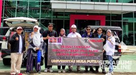 Tim dari PII Kabupaten Sukabumi sebelum berangkat ke Cianjur. l Istimewa