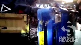 Tabrakan beruntun di Citarik Sukabumi. l Istimewa