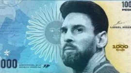 Uang lembaran Peso bergambar Lionel Messi. l Istimewa